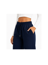 Pantalón Palazzo Azul Marino — Algodón Franela | Pierna Ancha | Mujer | ENKI 3