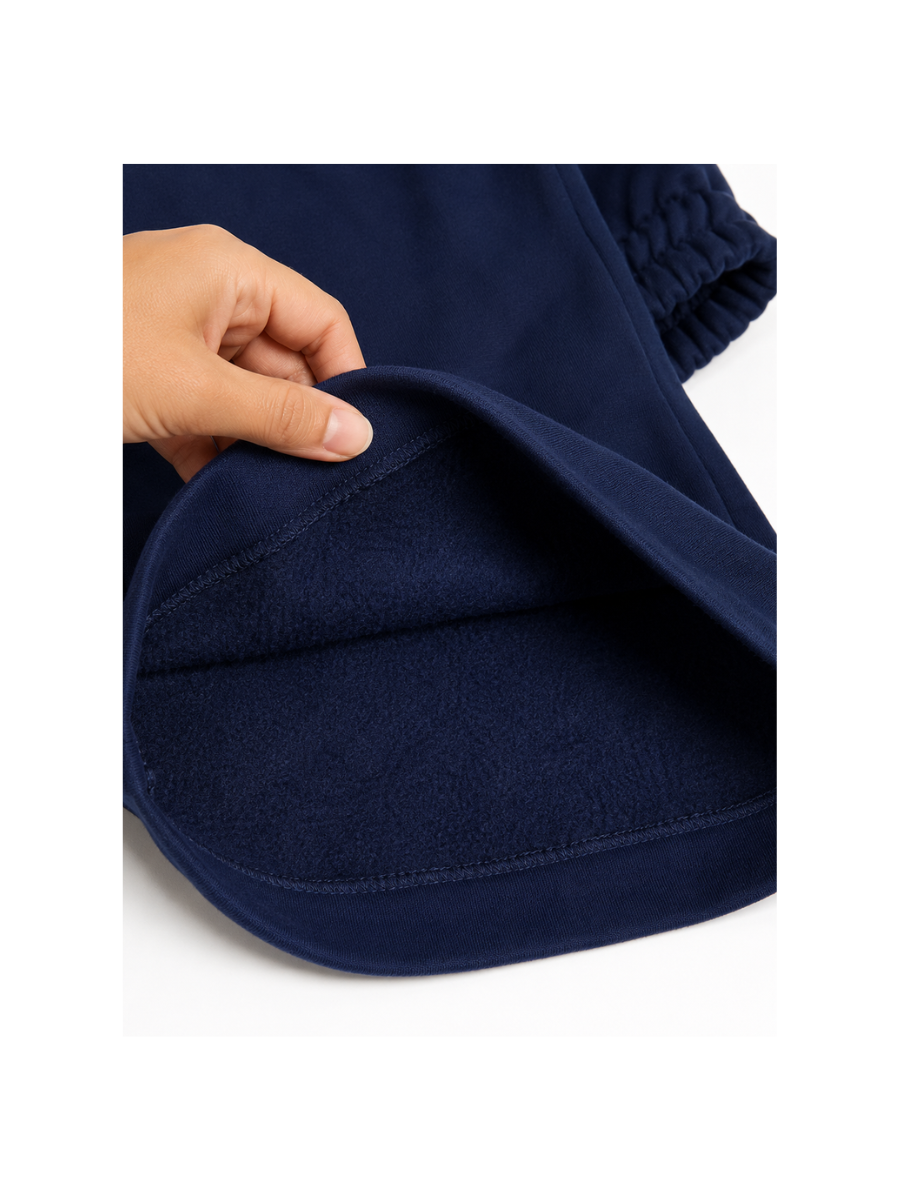 Pantalón Palazzo Azul Marino — Algodón Franela | Pierna Ancha | Mujer | ENKI