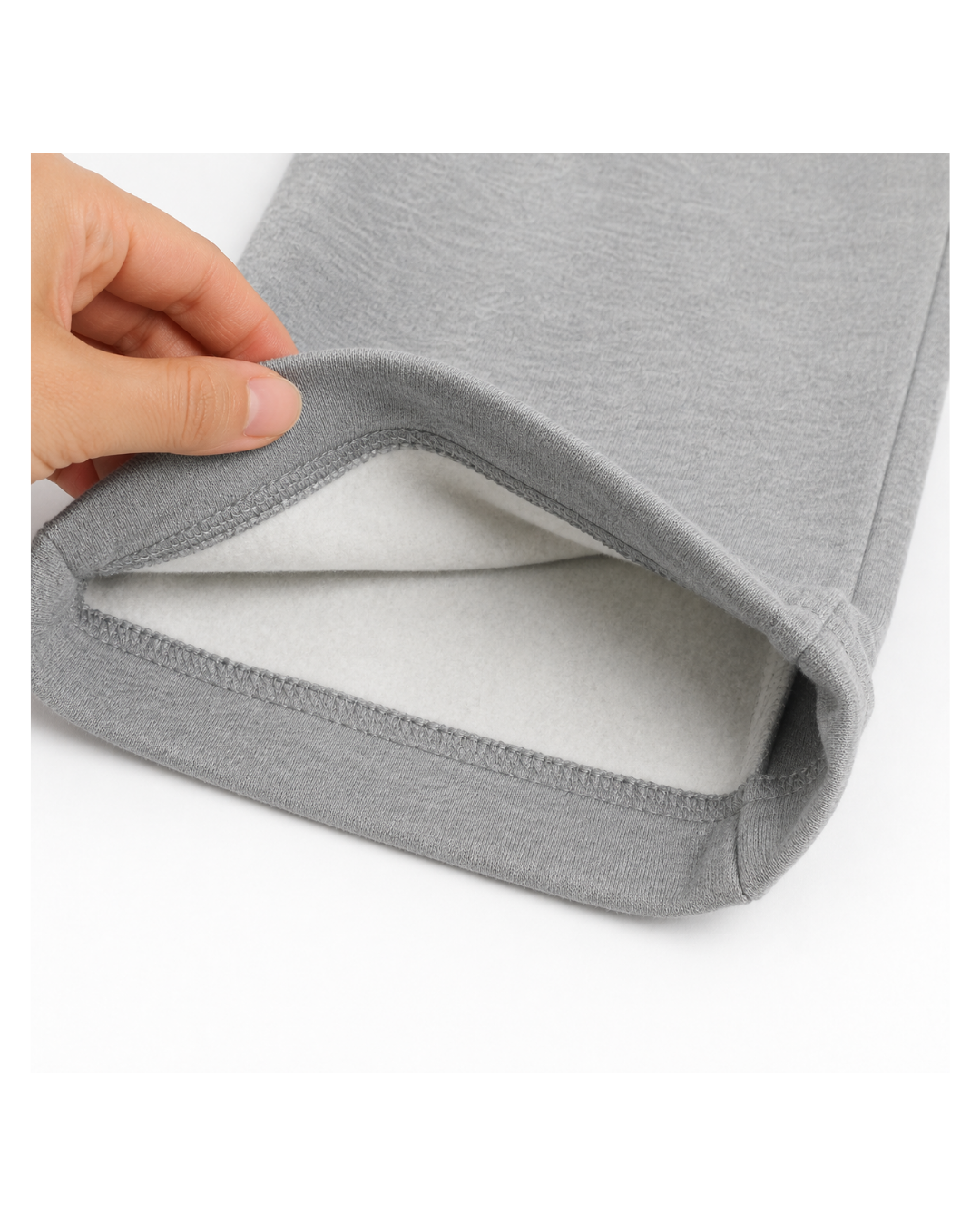 Pantalón Palazzo Melange Gris — Algodón Franela | Pierna Ancha | Mujer | ENKI