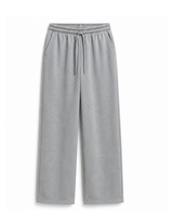 Pantalón Palazzo Melange Gris — Algodón Franela | Pierna Ancha | Mujer | ENKI 3