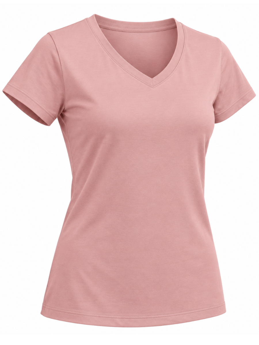 Polo Cuello V Mujer en Jersey | Corte Princesa | ENKI