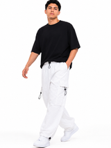 Pantalón Parachute Blanco — Tela Mojada | Regulador en Bota | Cargo | Hombre | ENKI 6