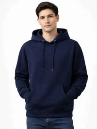 Polera Hoodie Hombre Azul Navy Franela Premium Casual Urbano - Comodidad y Estilo