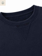 Polera Hombre Azul Marino Algodón Franela Cuello Redondo