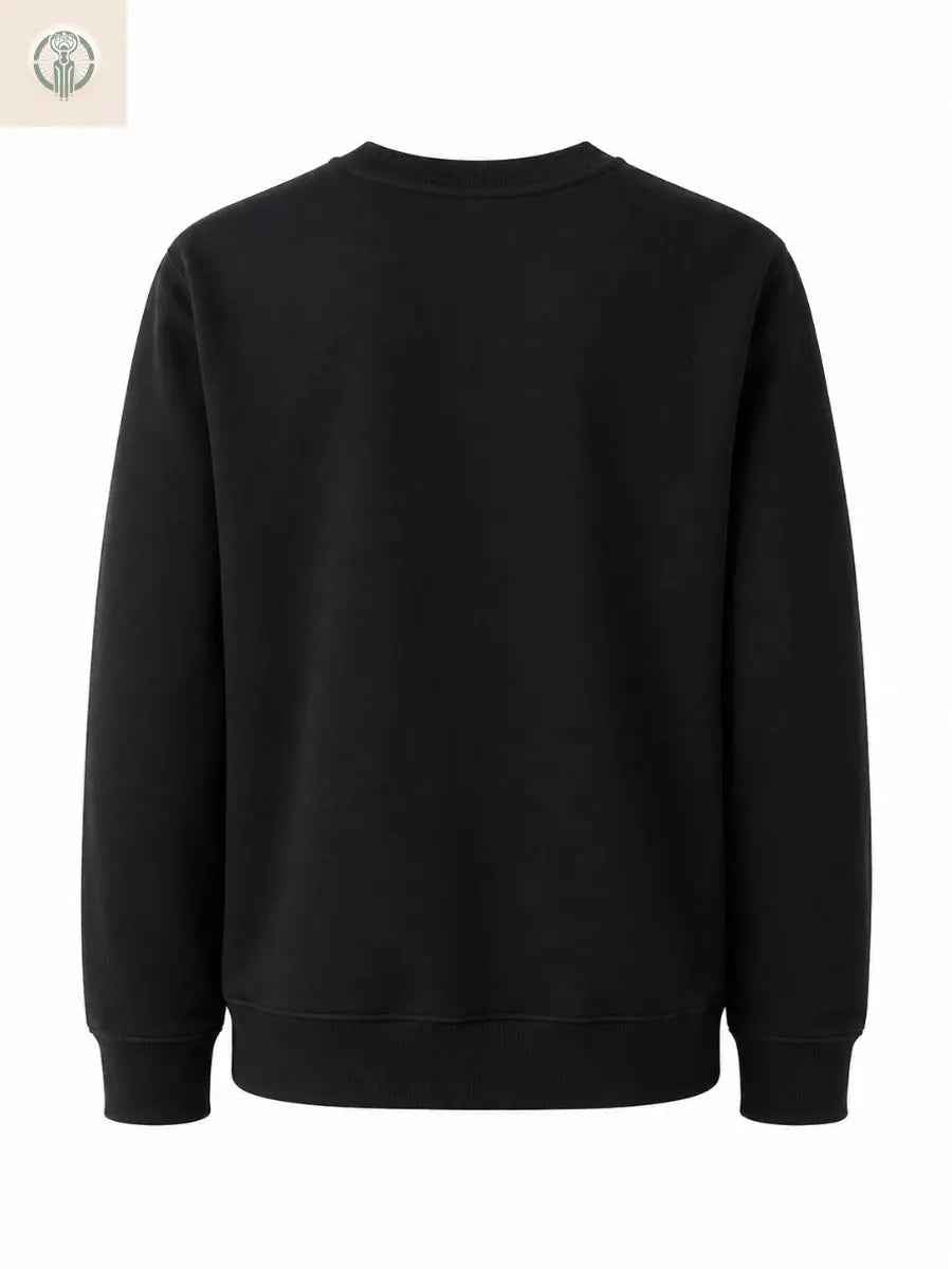 Polera Hombre Negro Algodón Franela Cuello Redondo