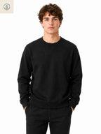 Polera Hombre Negro Algodón Franela Cuello Redondo