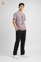 Polo Juvenil Palo Rosa Estampado Japonés Algodón Jersey