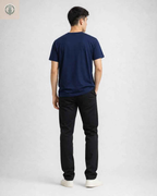 Polo Juvenil Azul Navy Estampado Japonés Algodón Jersey