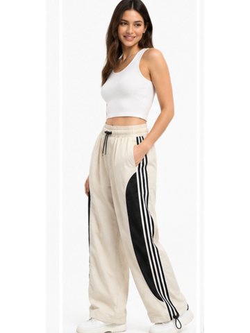 Pantalón Power Track Hueso — Tela Mojada | Mujer | ENKI