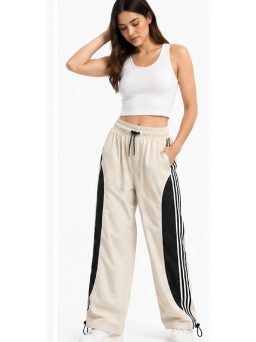 Pantalón Power Track Hueso — Tela Mojada | Mujer | ENKI - ENKI ModaStyle