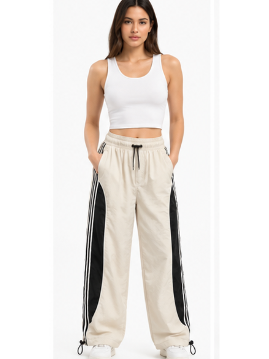 Pantalón Power Track Hueso — Tela Mojada | Mujer | ENKI - ENKI ModaStyle