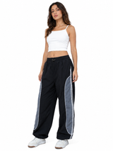 Pantalón Negro Mujer ENKI - Power Track Tela Mojada 2