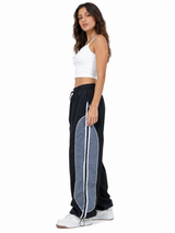 Pantalón Negro Mujer ENKI - Power Track Tela Mojada 4