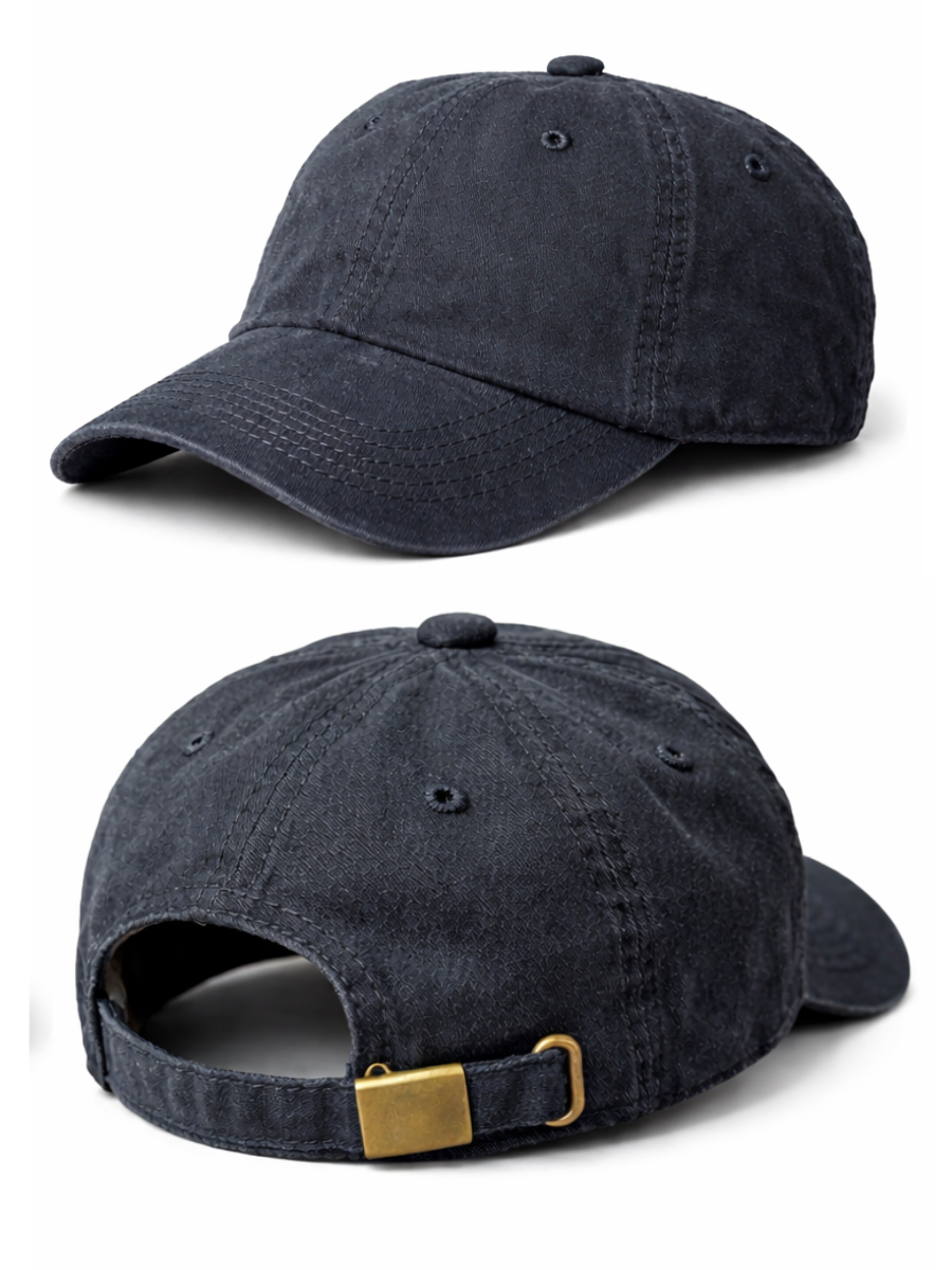 Gorra Pre Lavada Negro — Algodón Washed | Hombre | ENKI