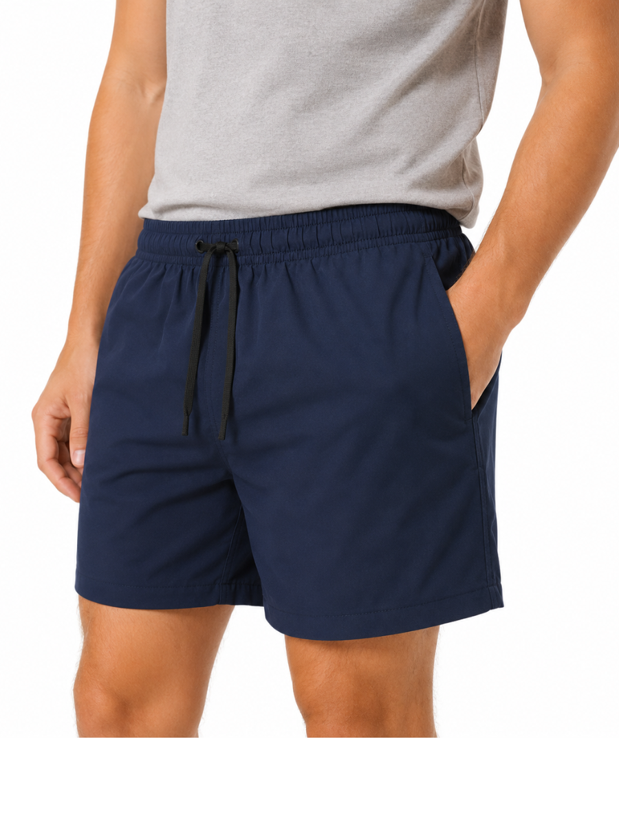 Short Deportivo Azul Marino — Tela Nova | Cintura Elástica | Hombre | ENKI