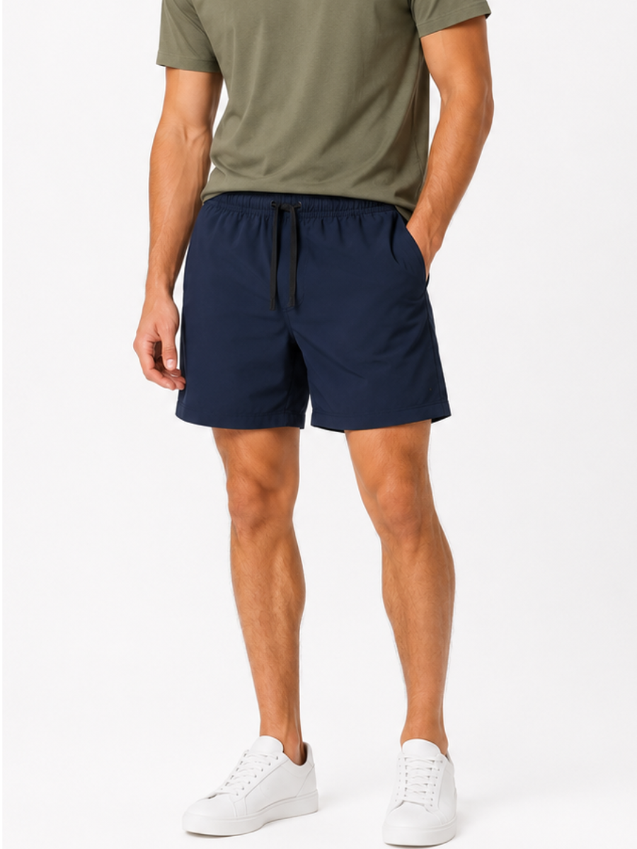 Short Deportivo Azul Marino — Tela Nova | Cintura Elástica | Hombre | ENKI