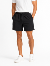 Short Deportivo Negro — Tela Nova | Cintura Elástica | Hombre | ENKI