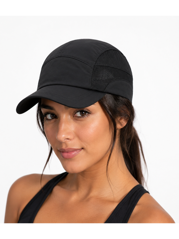 Gorra Deportiva Tazlam con Malla Negro — Tela Tazlam | Mujer | ENKI