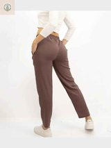 Pantalón Chalis Mujer Café - Tela Ligera y Caída Fluida 2