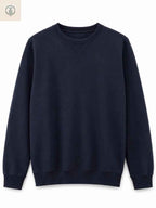 Polera Hombre Azul Marino Algodón Franela Cuello Redondo
