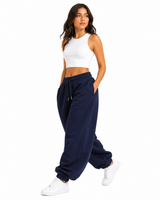 Jogger  Oversized Mujer Azul Navy Franela Deli 5