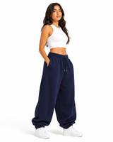 Jogger  Oversized Mujer Azul Navy Franela Deli 3