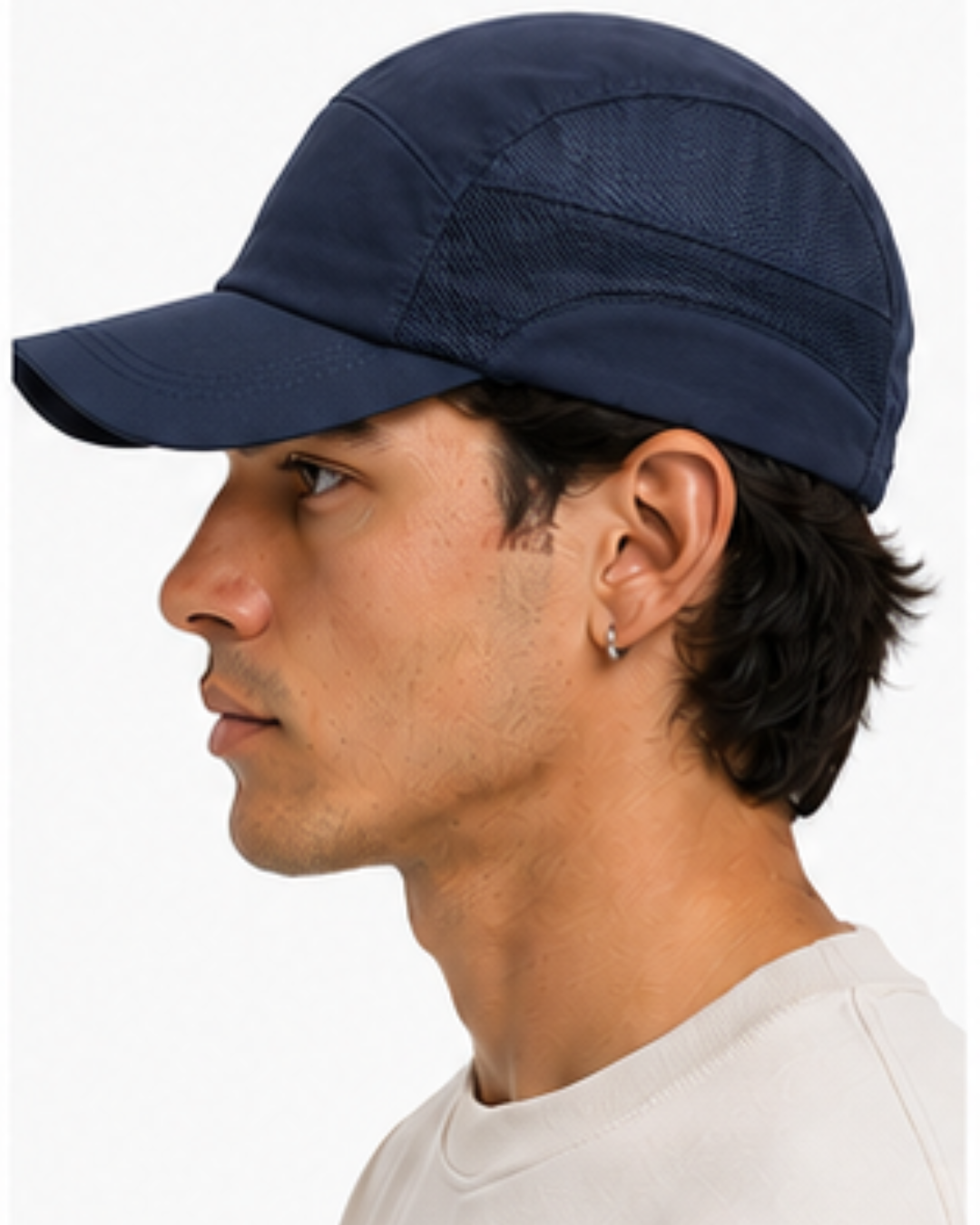 Gorra Deportiva Azul Marino — Tela Tazlam con Malla | Hombre | ENKI