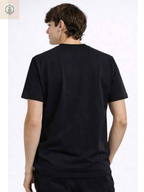 Polo Hombre Luxury Negro Algodón Jersey Cuello Redondo