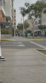 Pantalón Baggy Bicolor ENKI - Tela Nova Blanco/Negro 2
