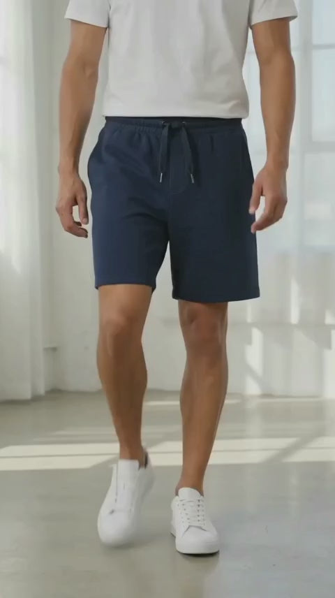 Pack short hombre French Terry x3 Azul Marino, Negro, Gris